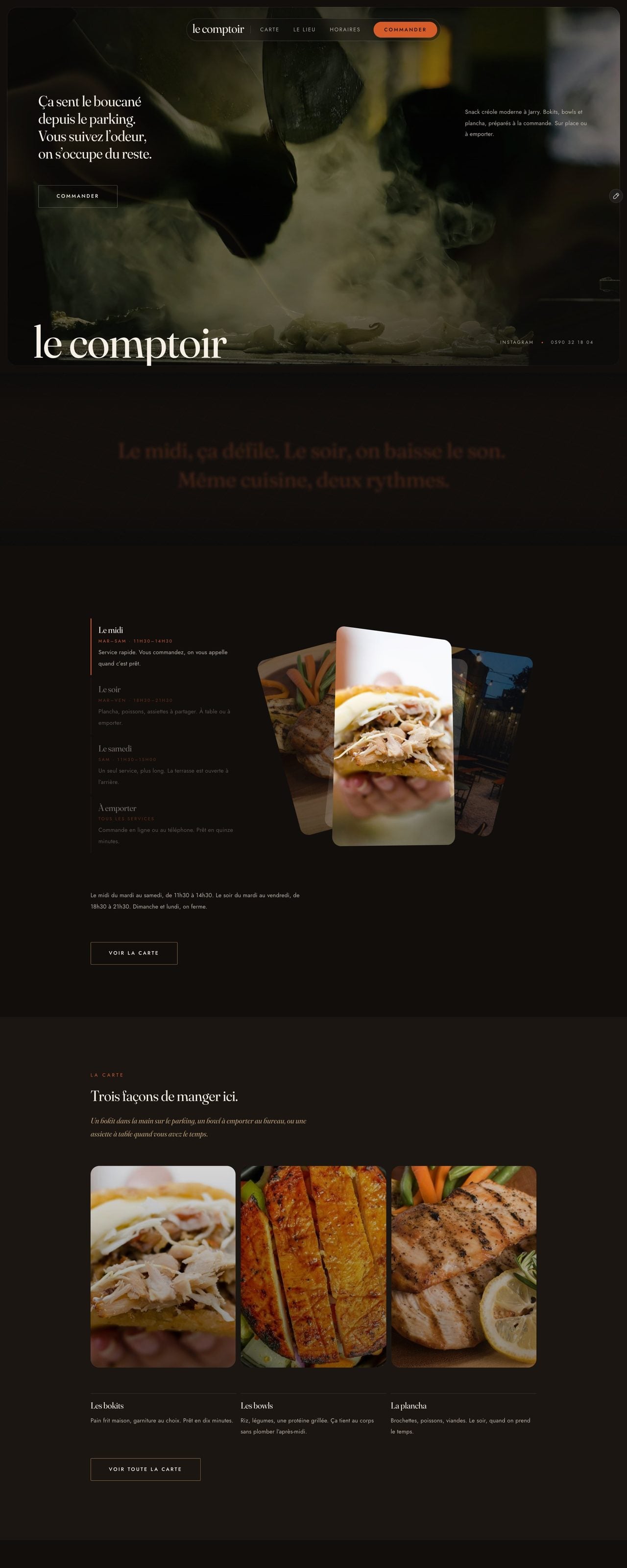 Le site Le Comptoir sur ordinateur