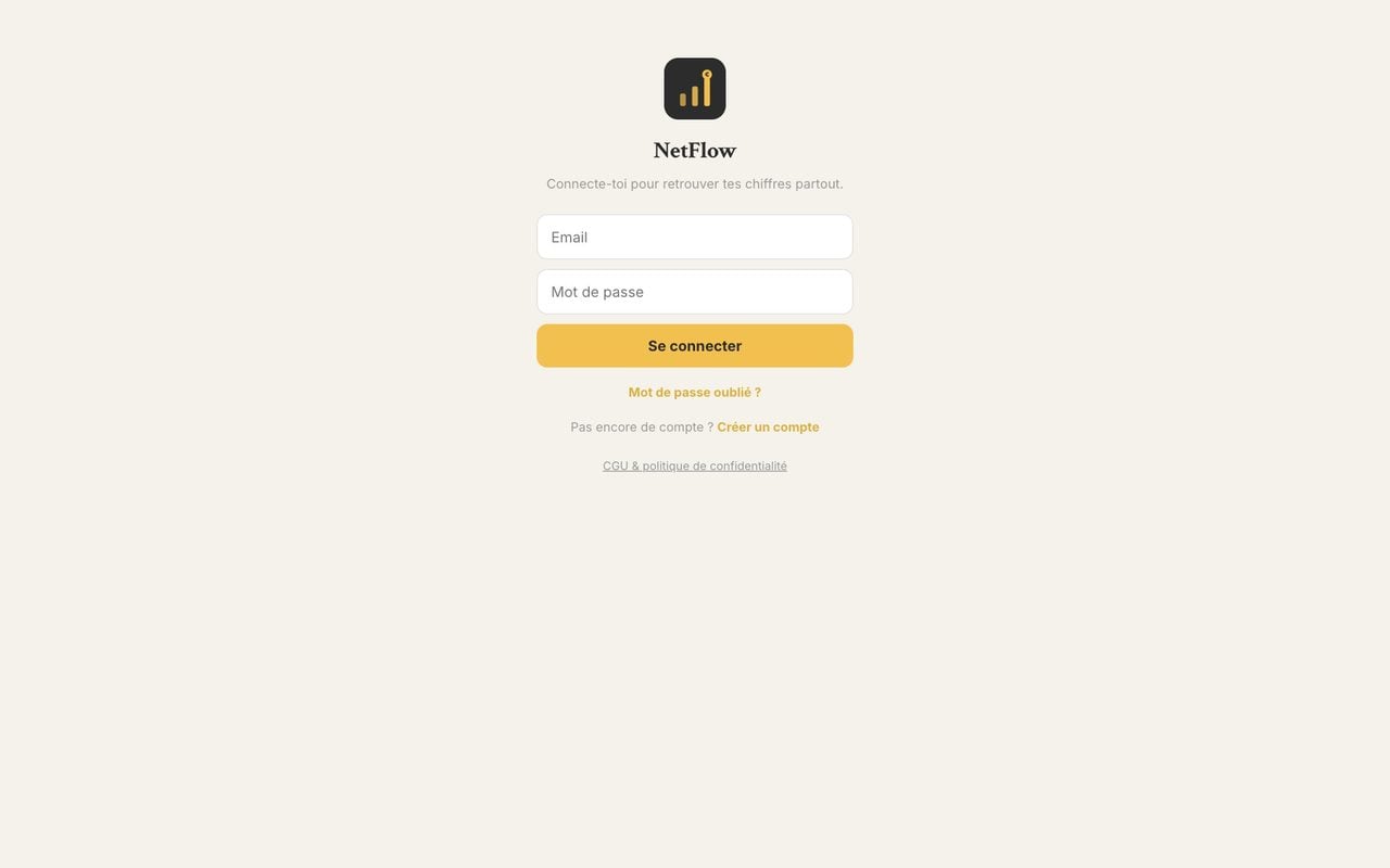Le site NetFlow sur ordinateur