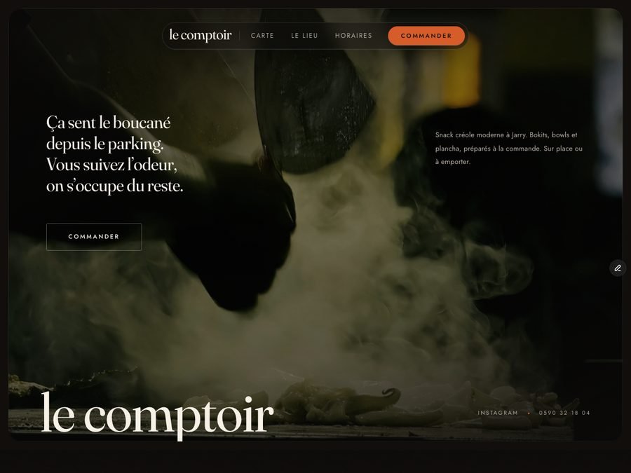 Aperçu du site Le Comptoir