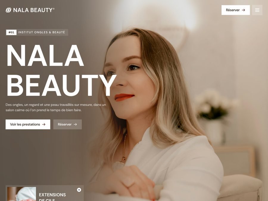 Aperçu du site Nala Beauty